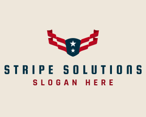 Veteran American Ribbon logo design