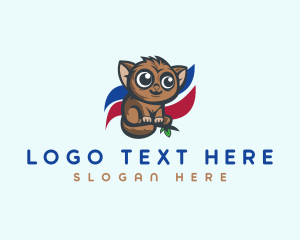 Zoo - Cute Tarsier Primate logo design