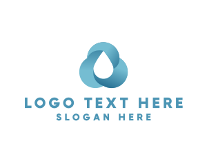 Rain - Water Rain Cloud Droplet logo design