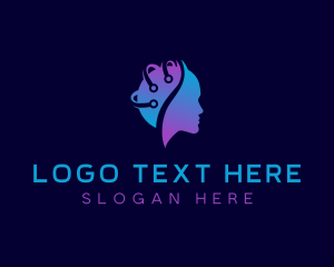 Psychology - Artificial Intelligence Technology logo design