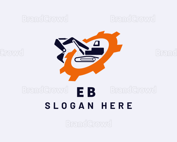 Construction Excavator Machinery Logo