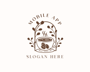 Breakfast - Coffee Bean Cup Cafe logo design