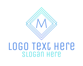 Modern - Modern Gradient Stroke Lettermark logo design