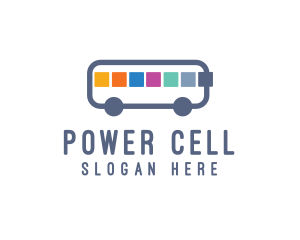 Electric Bus Battery logo design