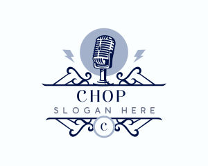 Podcast Radio Microphone Logo