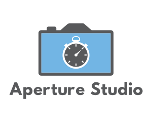 Aperture - Camera Stopwatch Timer logo design