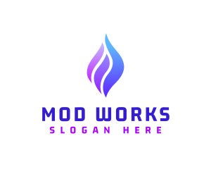 Mod - Gradient Fuel Flame logo design