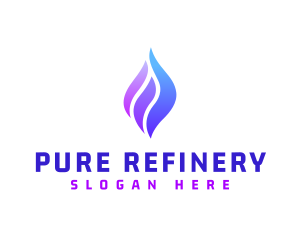 Gradient Fuel Flame logo design