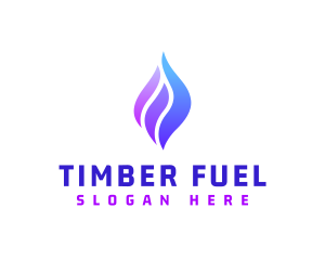 Gradient Fuel Flame logo design