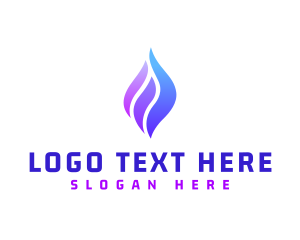Smoke - Gradient Fuel Flame logo design