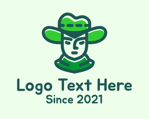 Leprechaun - Green Cowboy Hat logo design