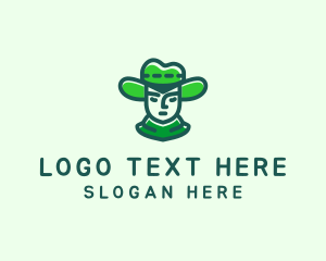 Man - Rural Cowboy Hat logo design