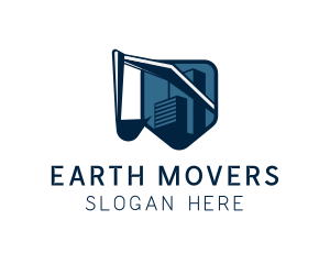 Building Excavator Shield logo design
