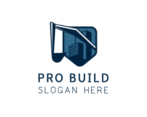 Building Excavator Shield logo design