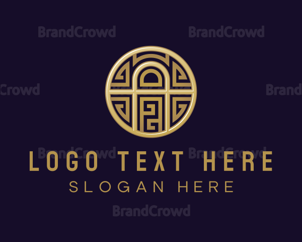 Ornate Round Decoration Logo