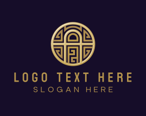 Letter A - Ornate Round Decoration logo design
