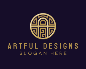 Ornate Round Decoration logo design