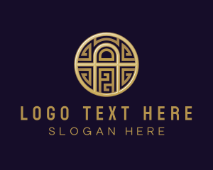 Ornate Round Decoration Logo