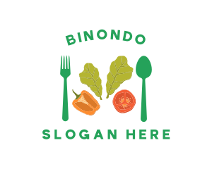 Vegetarian Healthy Salad Logo