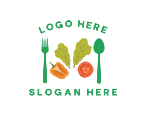 Vegetarian Healthy Salad Logo