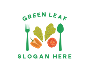 Vegetarian - Vegetarian Healthy Salad logo design