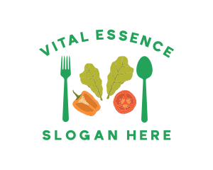 Nourishment - Vegetarian Healthy Salad logo design