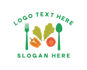 Vegetarian Healthy Salad Logo