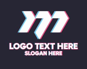 Youtube Channel - Tech Glitch Letter M logo design