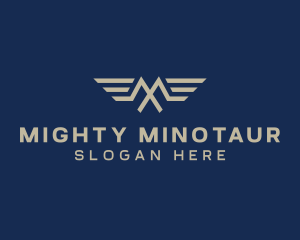 Mountain Wings Letter M logo design