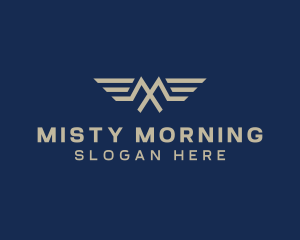 Mountain Wings Letter M logo design