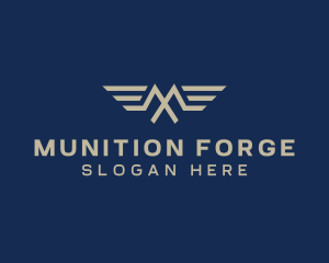 Mountain Wings Letter M logo design