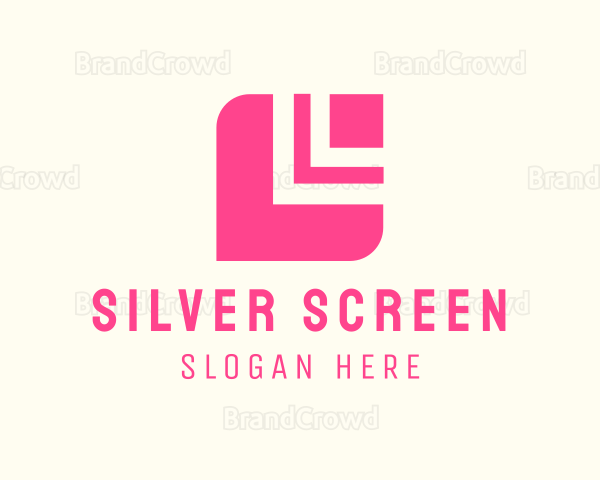 Modern Pink Tech Square Logo