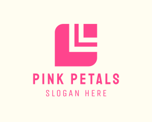 Modern Pink Tech Square logo design