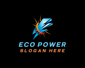 Renewable - Lightning Solar Energy logo design