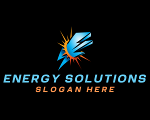 Lightning Solar Energy logo design