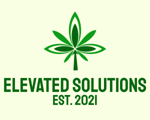 High - Green Organic Cannabis logo design