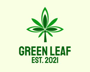 Green Organic Cannabis  logo design