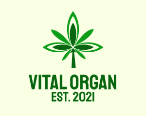 Green Organic Cannabis  logo design