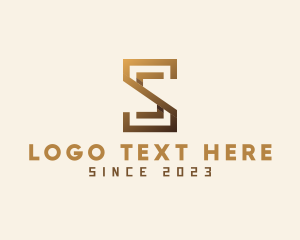 Gold Letter S Business Logo