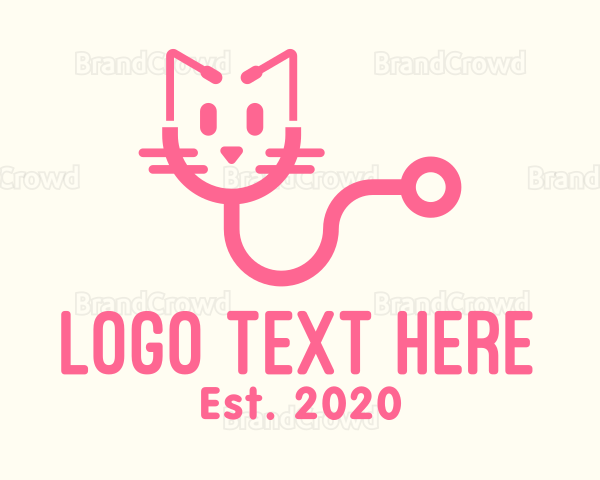 Pink Cat Veterinary Logo