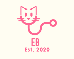 Pussycat - Pink Cat Veterinary logo design