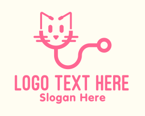 Pink Cat Veterinary Logo