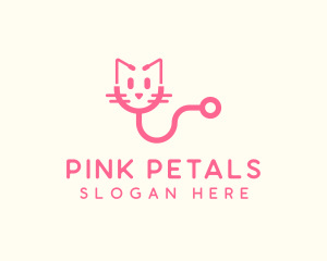 Pink Cat Veterinary logo design