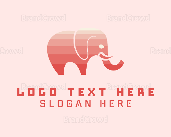 Modern Pink Elephant Logo
