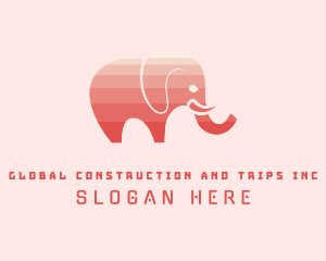 Modern Pink Elephant Logo