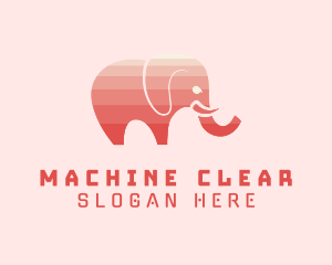 Modern Pink Elephant Logo