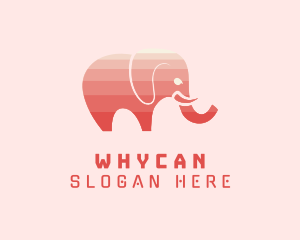 Modern Pink Elephant Logo