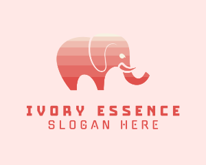 Modern Pink Elephant logo design