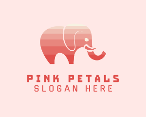 Modern Pink Elephant logo design