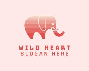 Modern Pink Elephant logo design